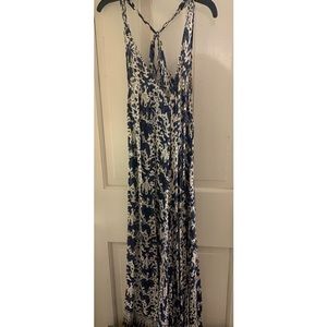 Silk floral maxi dress.